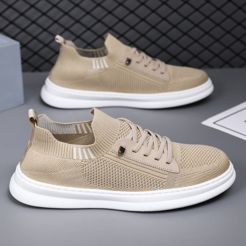 Herren Sneakers mit atmungsaktiver Strickoberfläche und rutschfester Sohle Drune