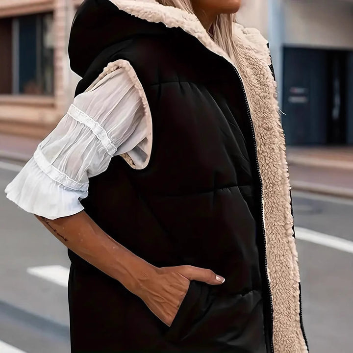 Damen Wendejacke mit sherpa Innenfutter Drune