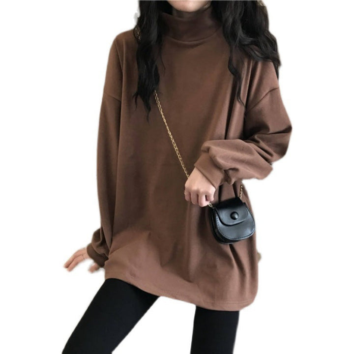 Damen Langarmshirt mit Stehkragen und sportlichem Schnitt