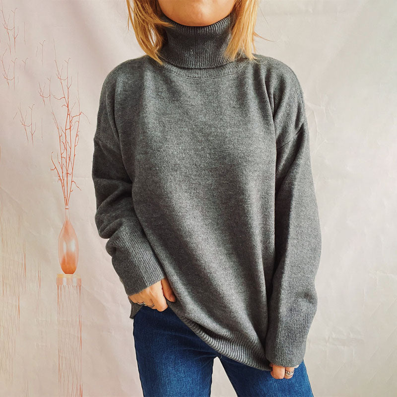 Drune | Weicher Pullover Aus Einfarbigem Strick
