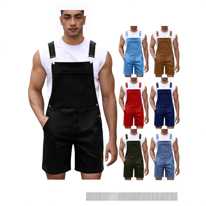 Herren Lässige Denim-Latzhose Heidi-Mode