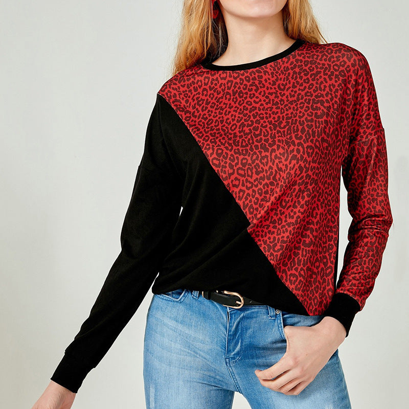 Damen modischer Sweatshirt mit Tiermuster Drune