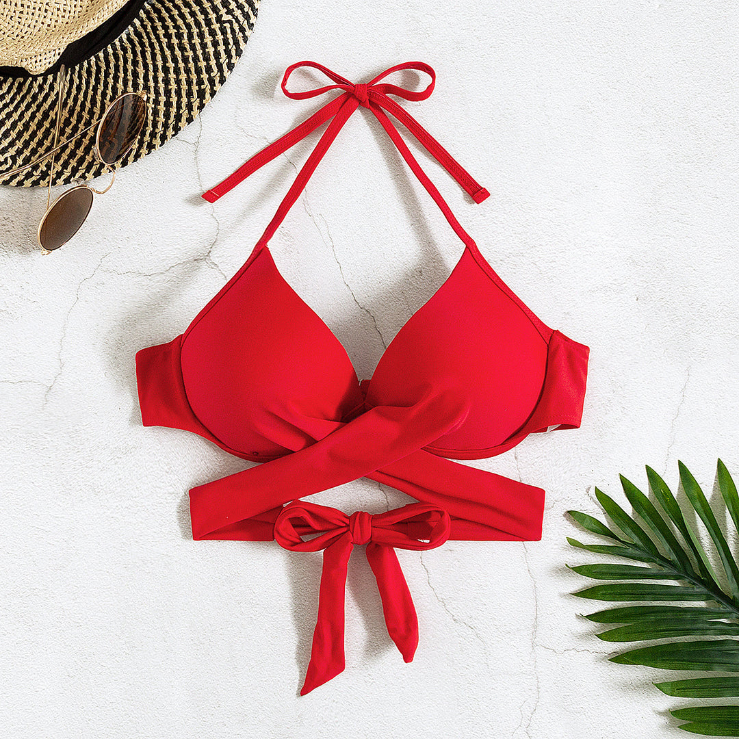 Damen Triangel-Bikini mit elegantem Wickeldesign Drune