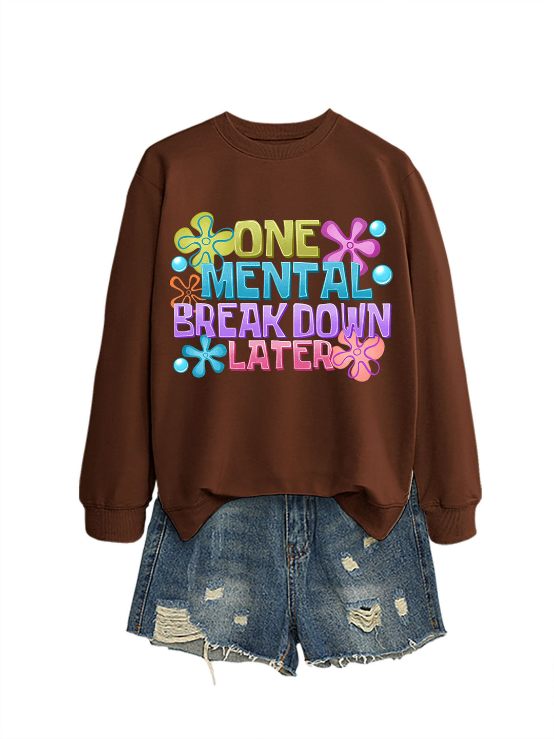 Damen Sweatshirt mit kreativem Aufdruck Drune