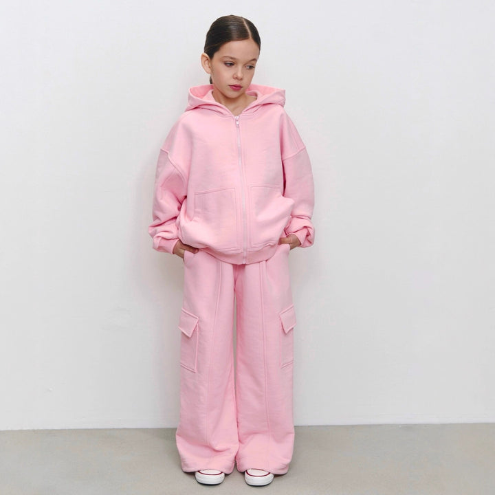 Damen lässiges und bequemes Hoodie-Set mit weit geschnittenen Hosen Drune
