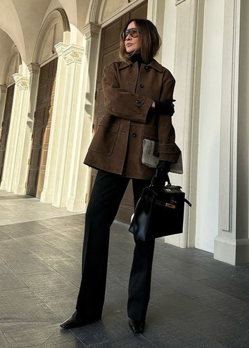 Drune | Wildleder Button-Up Jacke