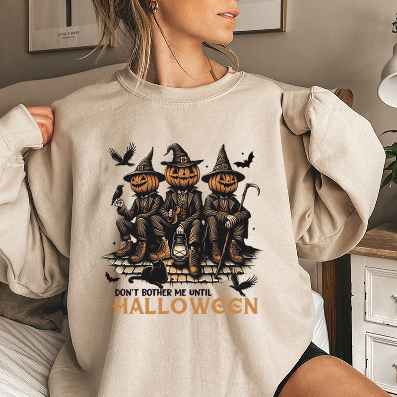 Damen Sweatshirt mit saisonalem Halloween-Motiv und gemütlichem Schnitt Drune
