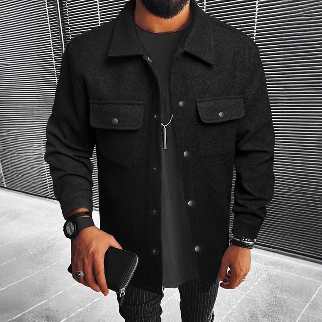 Herren Hemdjacke aus hochwertigem Wollmix Drune