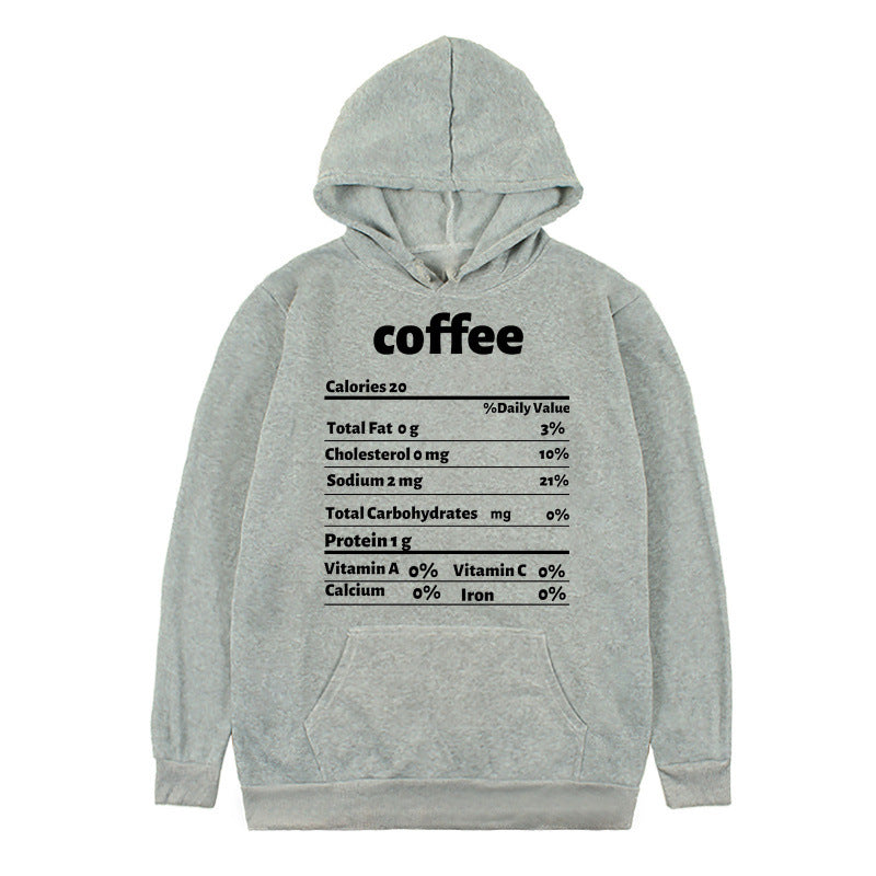 Damen Kapuzenpullover mit kreativem Nährwertdesign Drune