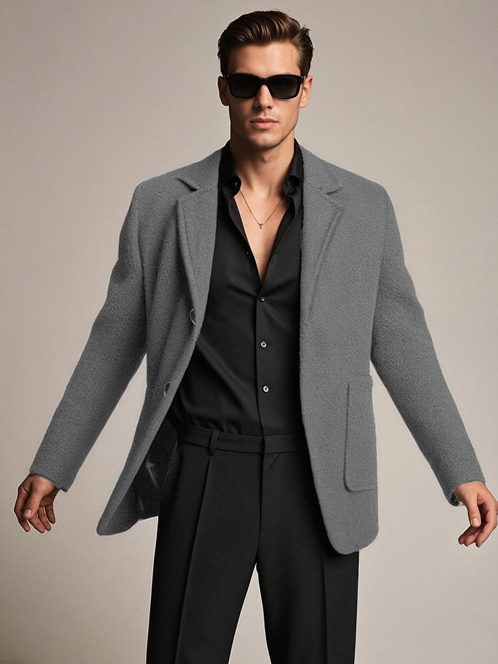 Herren eleganter und strukturierter Freizeitblazer Drune