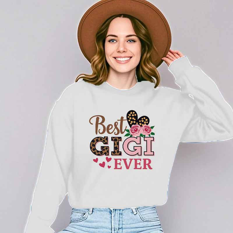 Damen Sweatshirt mit kreativem Gigi-Motiv Drune