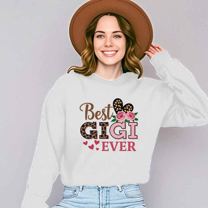 Damen Sweatshirt mit kreativem Gigi-Motiv Drune