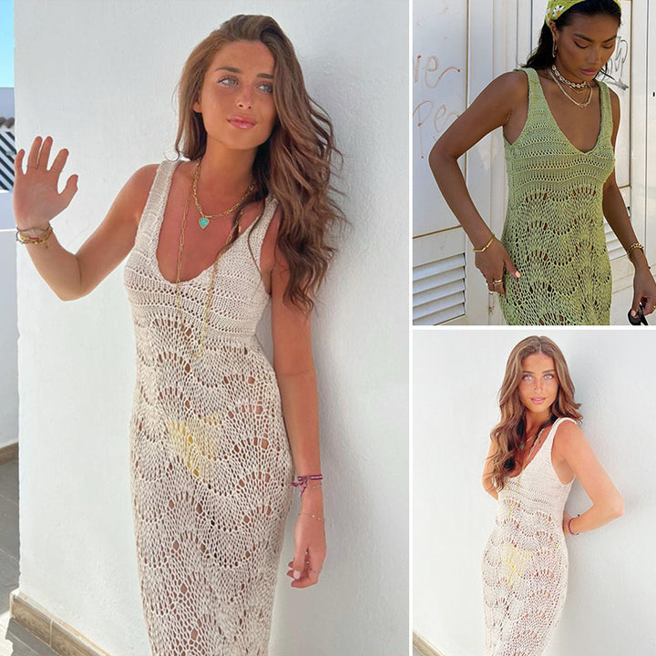 Damen gehäkeltes Strandkleid Drune