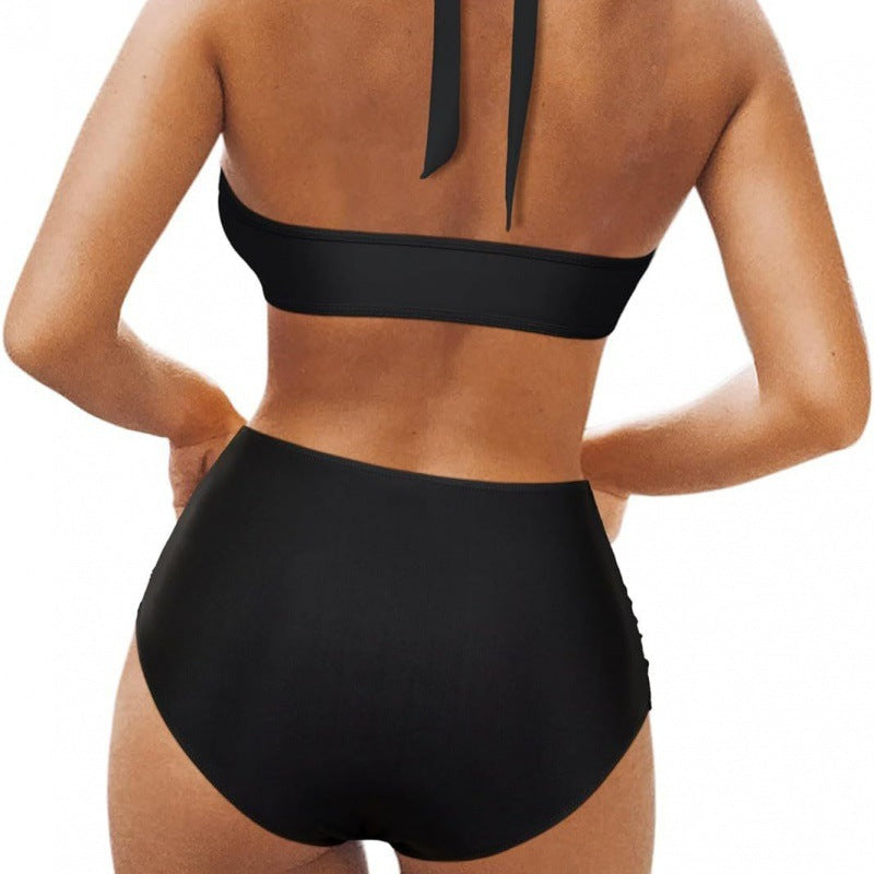 Damen Hochgeschnittener Bikini mit trendigem Transparent-Design Drune