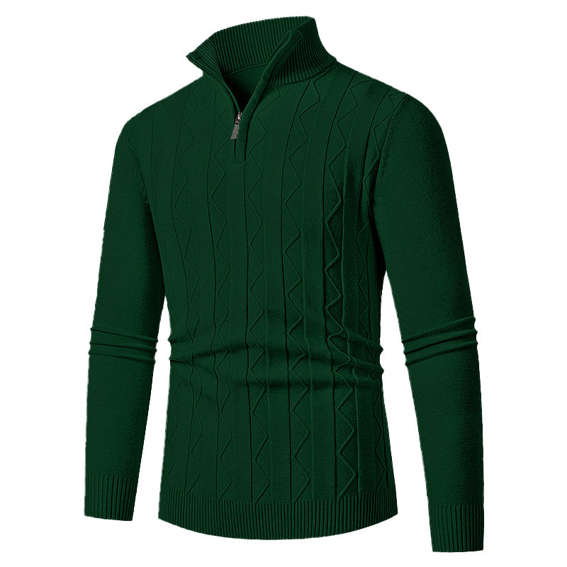 Herren eleganter Rollkragenpullover mit Strukturdesign Drune