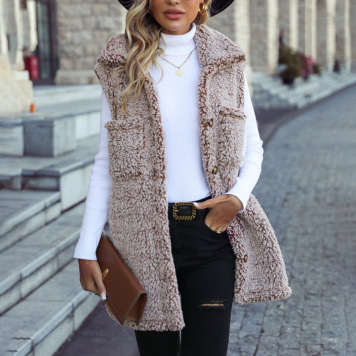 Drune | Plüschwesten Strickjacke