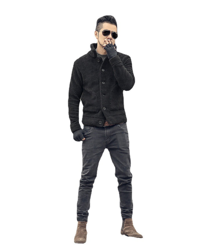 Herren gefütterte Thomaskapelle Jacke mit stilvollem Knopfverschluss und lässigem Design Drune