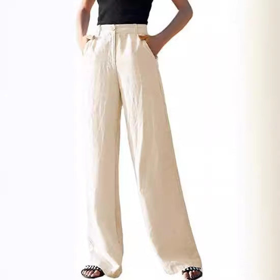 Damen Weite Leinenhose Drune