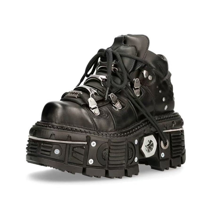 Damen Stabile High-Top Stiefel mit robuster Gummisohle Drune