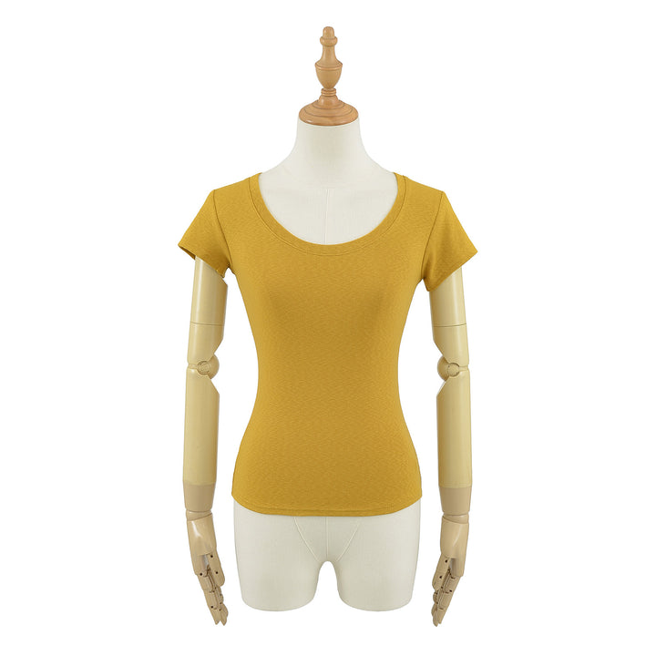 Damen Rundhals T-Shirt aus atmungsaktivem Material mit strukturierter Oberfläche Drune
