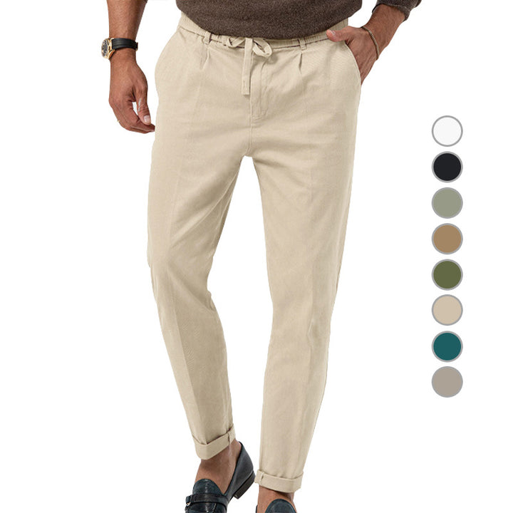 Herren elegante Freizeithose mit elastischem Bund und atmungsaktivem Material Drune