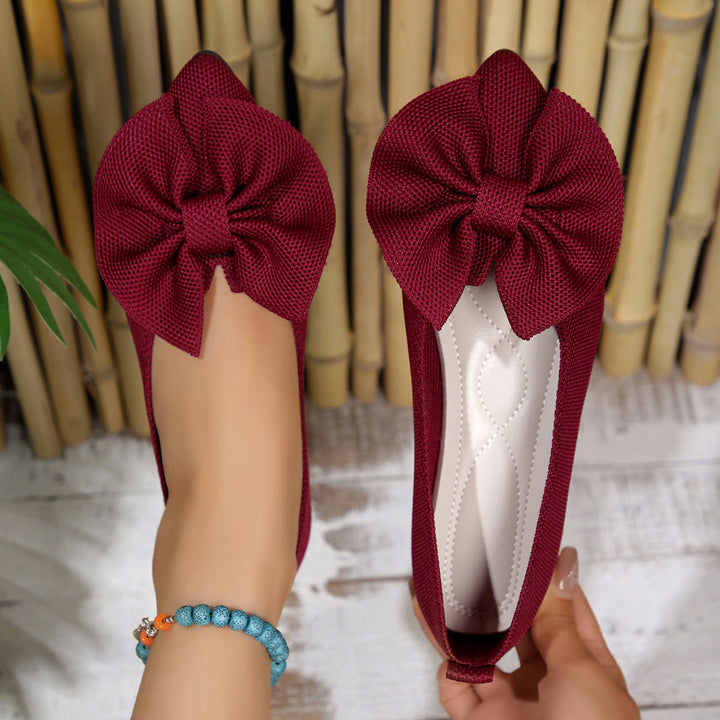 Damen Ballerinas mit dekorativem Schleifendetail und bequemem Fußbett Drune
