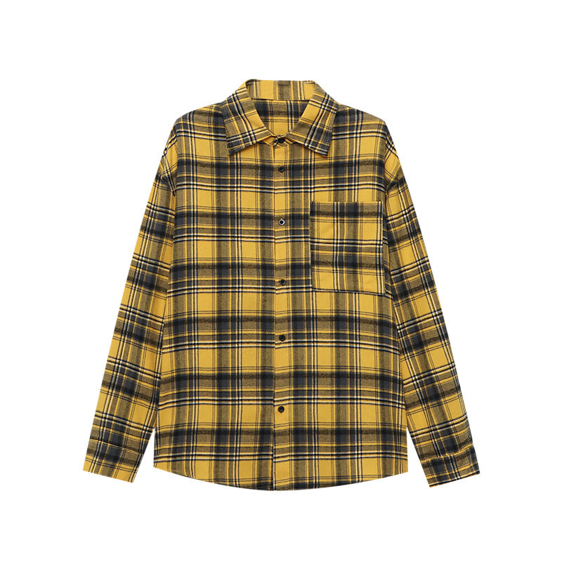 Damen lässige kariertes Hemdjacke mit entspannter Passform Drune