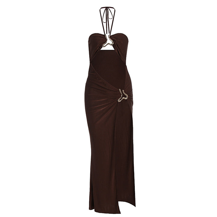 Damen Wickelkleid mit asymmetrischem Schnitt und elegantem Detail Drune