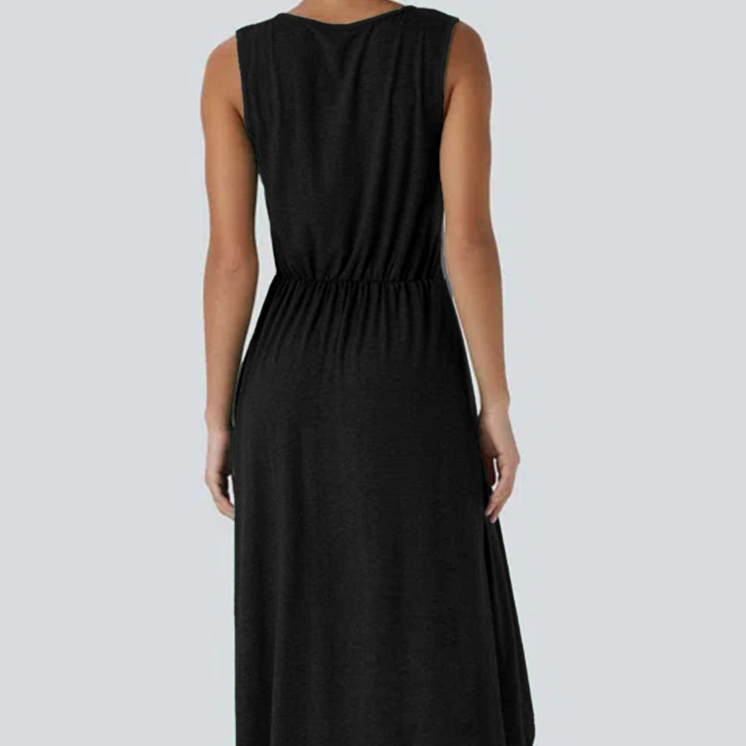 Damen Wickelkleid mit asymmetrischem Saum und elegantem Schnitt Drune