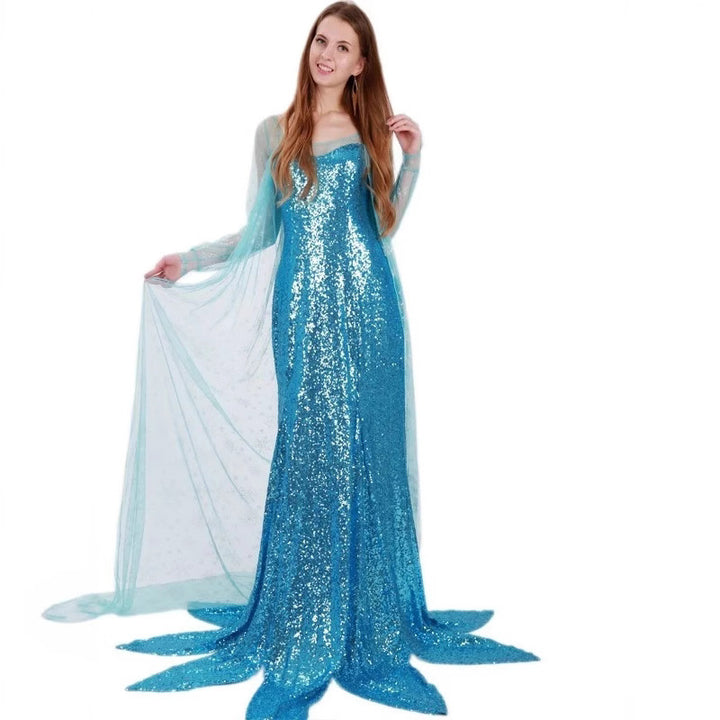 Damen Glitzerndes Meerjungfrauen-Kleid mit schimmerndem Überrock und herzförmigem Ausschnitt Drune