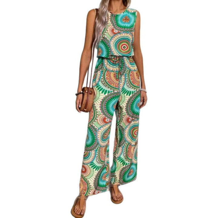 Damen Bohemian Weitbeiniger Overall Drune