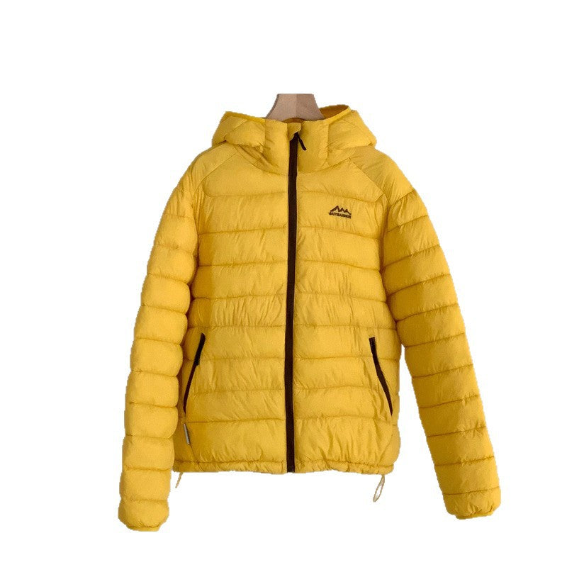 Damen ultraleichte Pufferjacke mit abnehmbarer Kapuze und elastischem Saum Drune