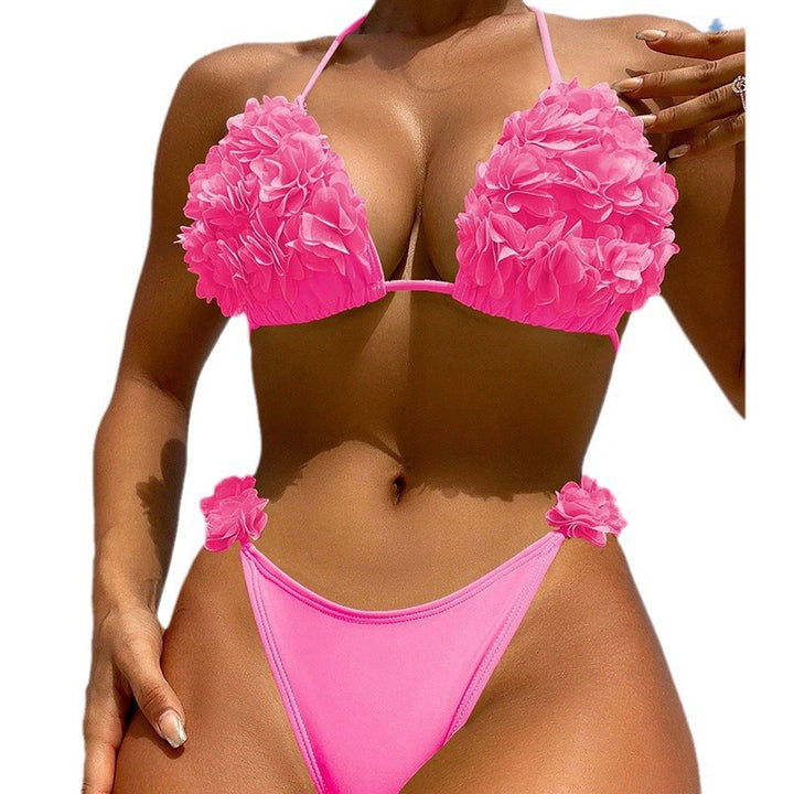 Damen Triangel-Bikini mit floralen Applikationen Drune