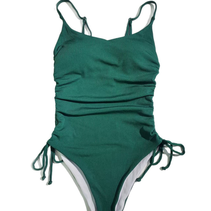 Damen Einseitiger Badeanzug mit eleganter Raffung Drune