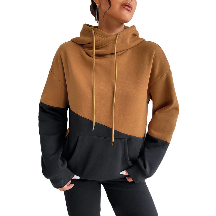 Damen oversized Kapuzenpullover mit Farbblock-Design Drune