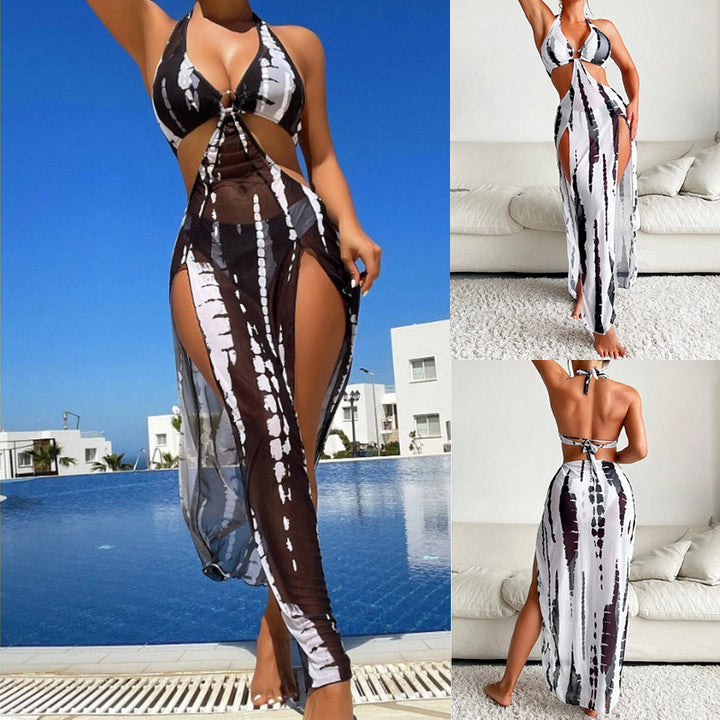 Damen Set mit Maxikleid und Bikini Drune