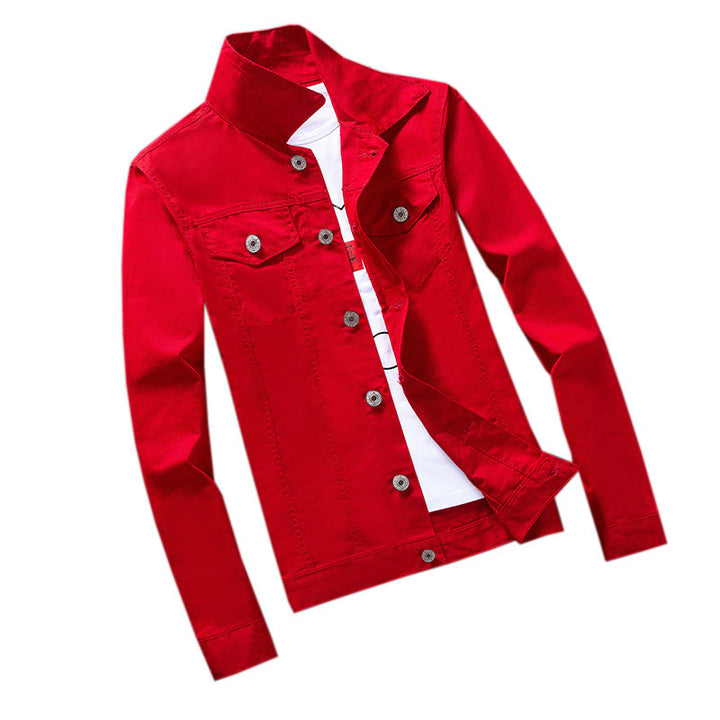 Herren Leichte Lässige Denim Jacke Drune
