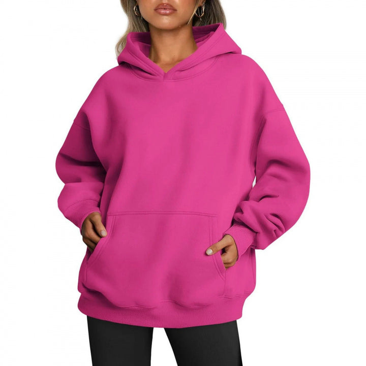 Damen Hoodie mit integriertem Taschen-Design und weichem Innenfutter Drune