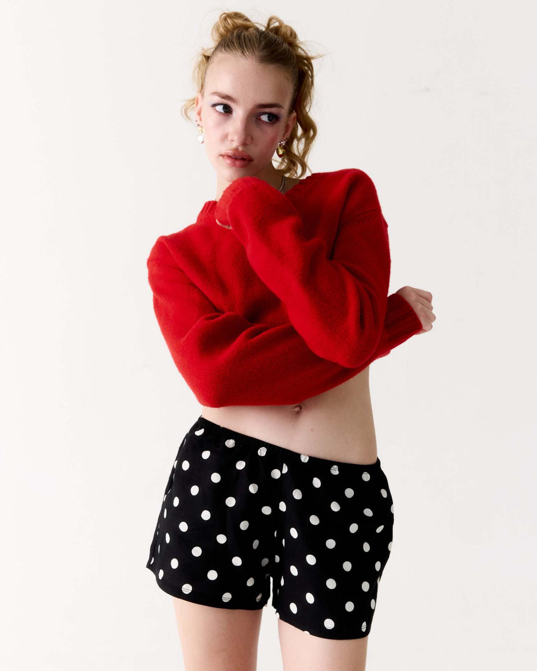 Damen kurze Boxershorts mit liebevoll gestaltetem Punktemuster Drune