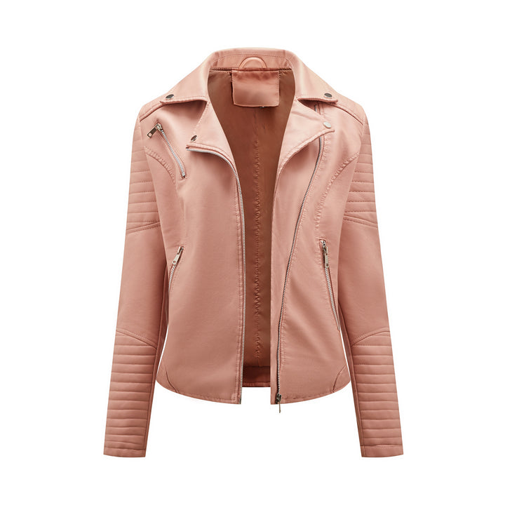 Damen Bikerjacke mit modischen Steppdetails und asymmetrischem Reißverschluss Drune