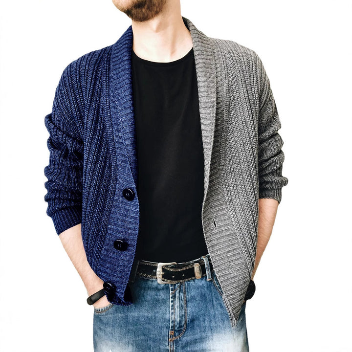 Herren Strickjacke mit strukturierter Oberfläche und modernen Knöpfen Drune