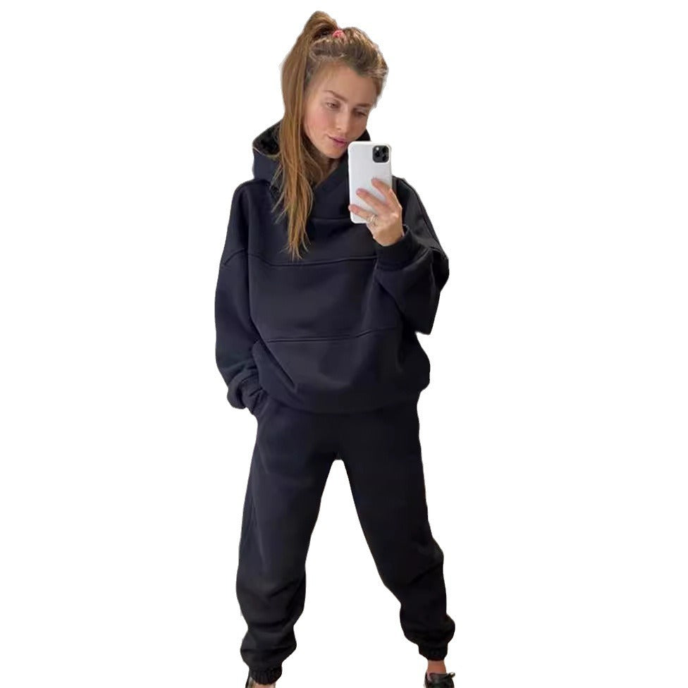 Damen lässiger Hoodie und Jogginghose mit weitem Schnitt Drune