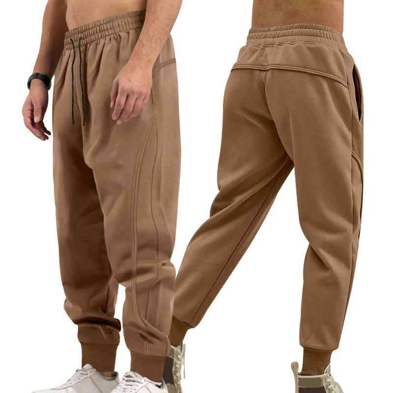 Herren sportliche Sweatpants mit seitlichen Reißverschlusstaschen und elastischem Bund Drune