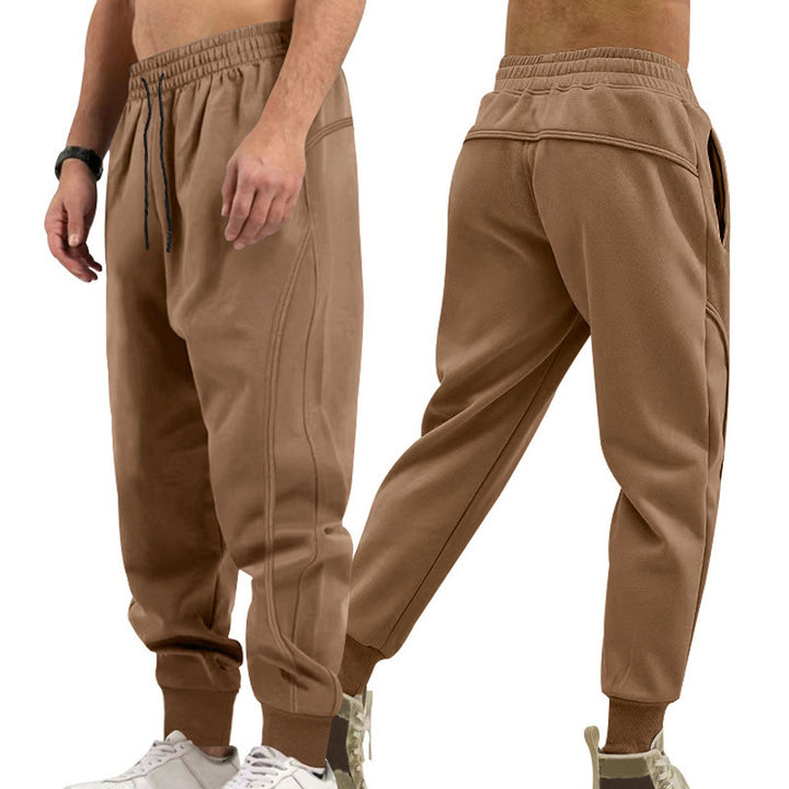 Herren sportliche Sweatpants mit seitlichen Reißverschlusstaschen und elastischem Bund Drune