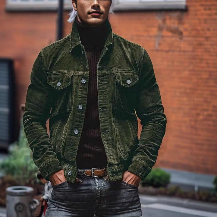 Herren Cordjacke mit klassischem Schnitt und praktischen Brusttaschen Drune