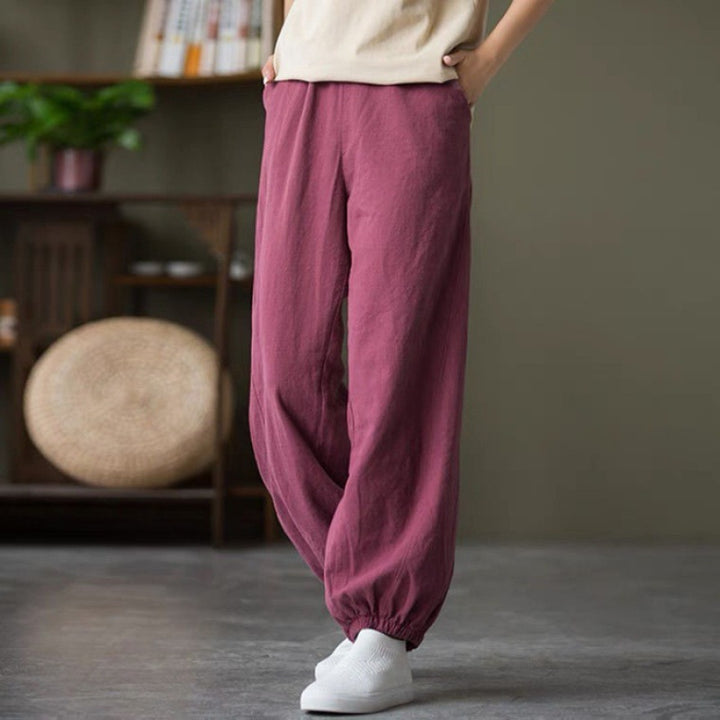 Damen Bequeme Luftpants mit elastischem Bund Drune
