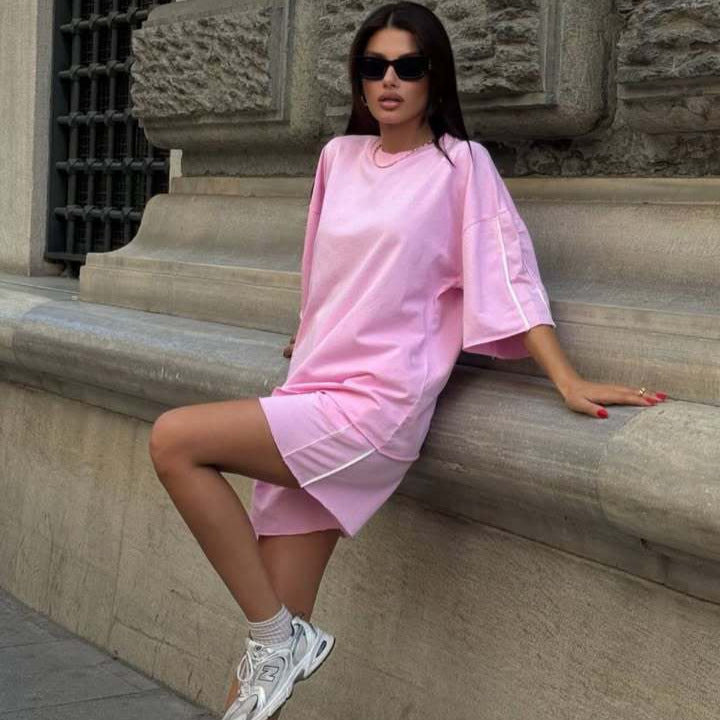 Damen lässiges und modisches Oversized Freizeit-Set Drune