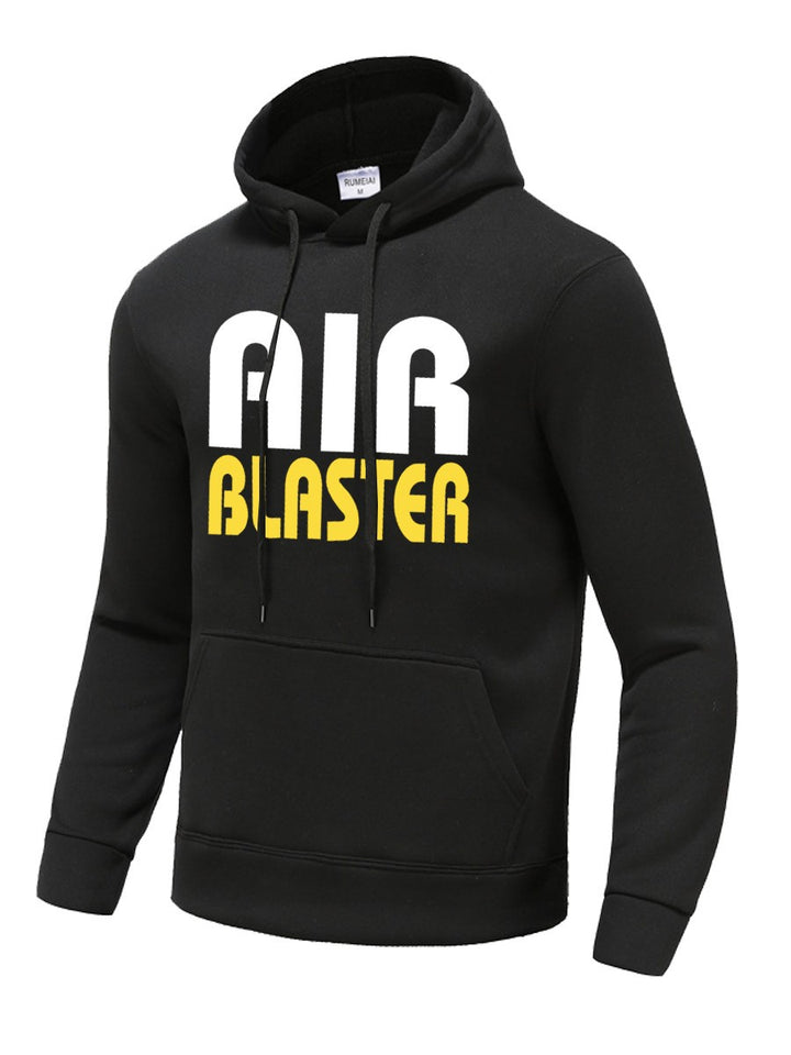 Herren Kapuzenpullover mit auffälligem Schriftzug und bequemer Passform Drune