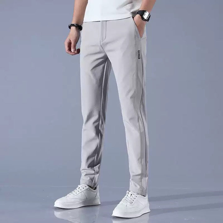 Herren elegante Anzughose mit elastischem Bund und praktischen Eingrifftaschen Drune