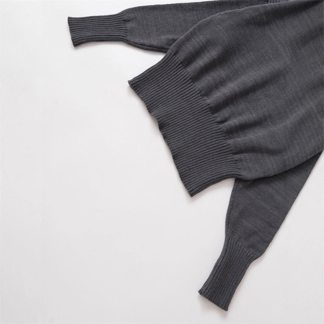 Damen lässiger Oversize-Pullover mit modernem Strukturdesign Drune